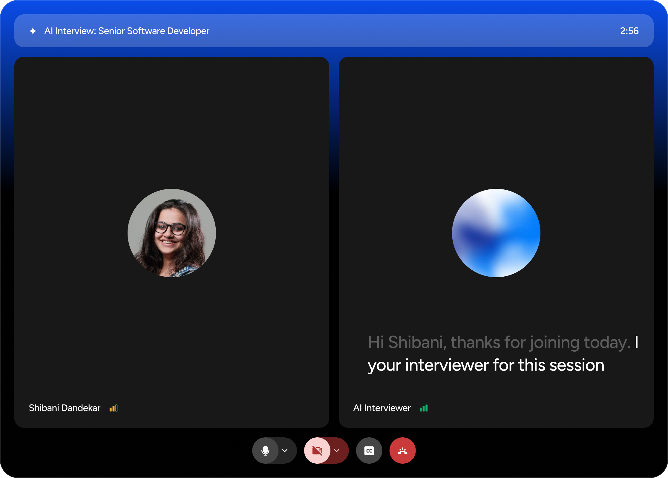 AI Interviewer UI