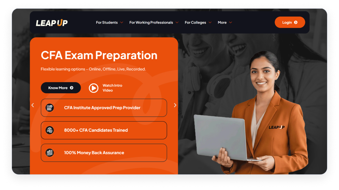 Leapup platform — desktop preview